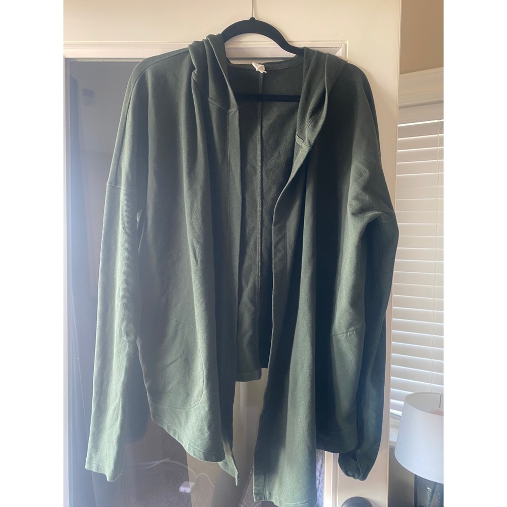 Under armour dark green athletic cotton cardigan